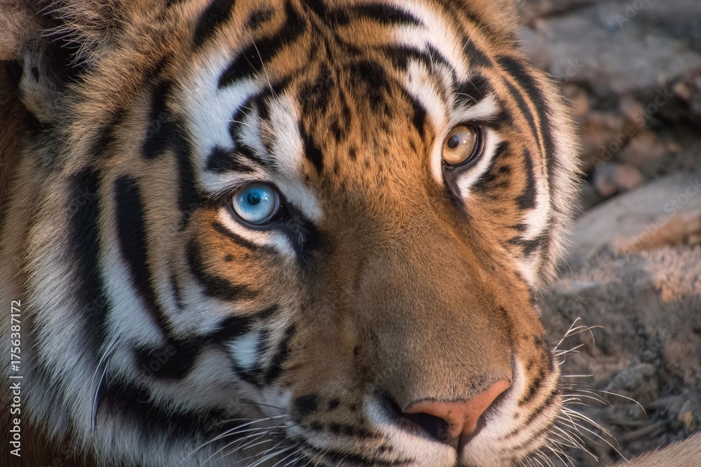 Fototapeta premium Tiger with Heterochromia