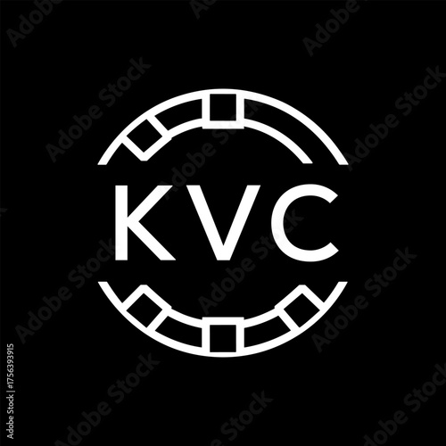 Modern  Tech Logo Design – Futuristic Blue and White Circular Emblem on Black Background, KVC Later Logo, 

KVC  logo, KVC  modern logo design, KVC  tech logo, KVC  futuristic logo, KVC  circular logo