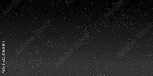 Golden sparks and stars on a transparent background. Magical glow, golden dust and shiny Christmas bokeh effect.