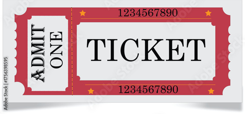 Vintage Cinema Ticket Vector