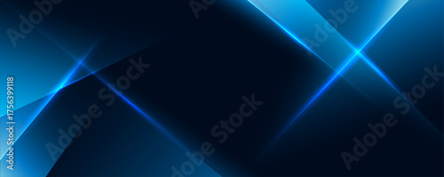 High-resolution abstract background with glowing neon blue light lines, intersecting at various angles on a dark backdrop, creating a futuristic and modern technology-inspired design.