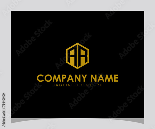 Hexagon AR Initial Logo Design Modern Corporate Identity for Business and Technology Ventures