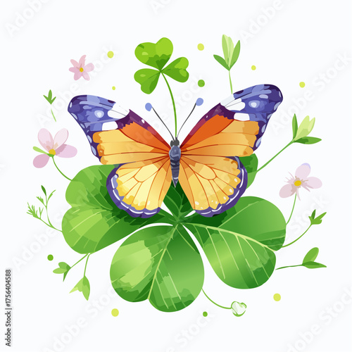 Schmetterling auf Klee