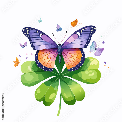 Schmetterling auf Klee