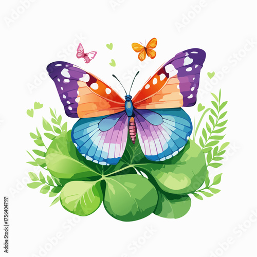 Schmetterling auf Klee