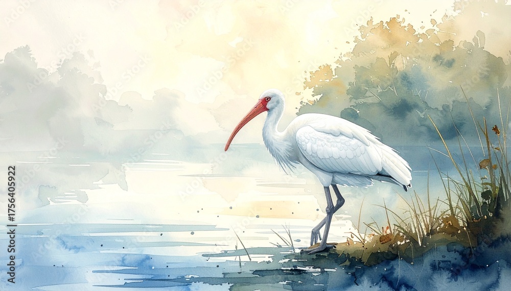 Naklejka premium Ibis am See