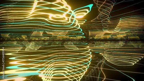 Mesmerizing Abstract Light Trails at Night