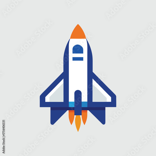 space shuttle colorful vector illustration