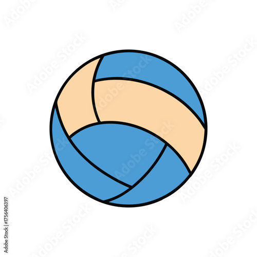 volleyball ball colorful vector illustration