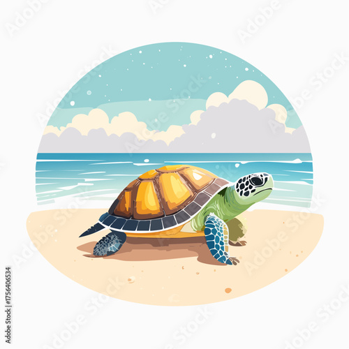 Schildkröte am Strand