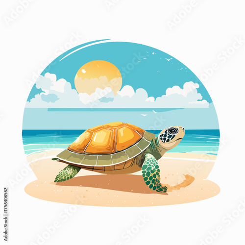 Schildkröte am Strand