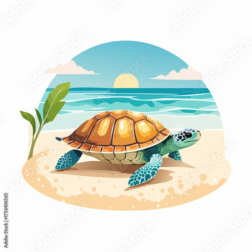 Schildkröte am Strand