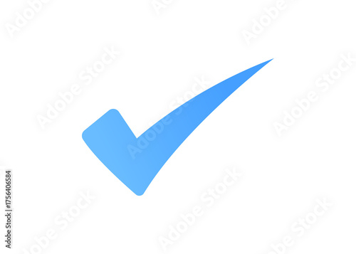 Blue Check Mark Icon PNG – Tick Symbol Isolated on Transparent Background