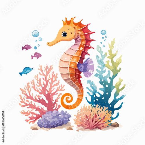 Seepferdchen im Korallenriff