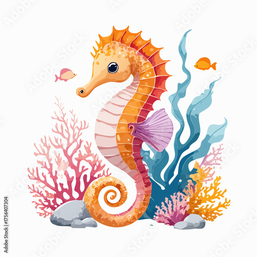 Seepferdchen im Korallenriff