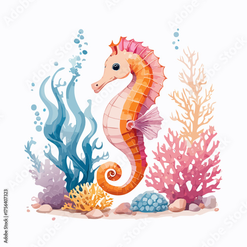 Seepferdchen im Korallenriff