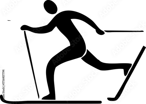 Cross Country Skiing Pictogram
