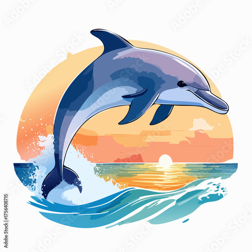 Delphin springt aus Wasser