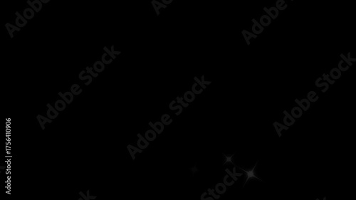 Fast twinkling stars spinning animated background. Twinkling stars animation on alpha channel background, twinkle light glitter stars sparkling, shimmering glitter line stars effect. Loop video 4k