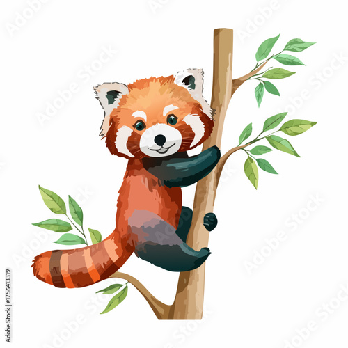 Roter Panda auf Baum