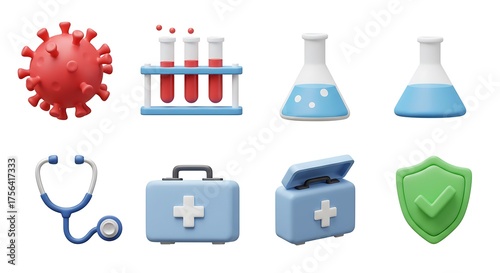 Medical icons collection isolated on white background