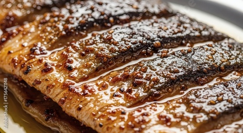 Wallpaper Mural Exquisite Close Up Of Crispy Cooked Fish Fillet Texture Torontodigital.ca