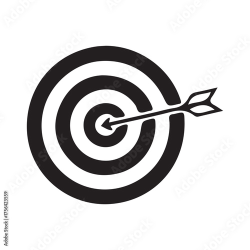 Aiming for the bullseye on the dartboard illustrates business success and marketing accuracy