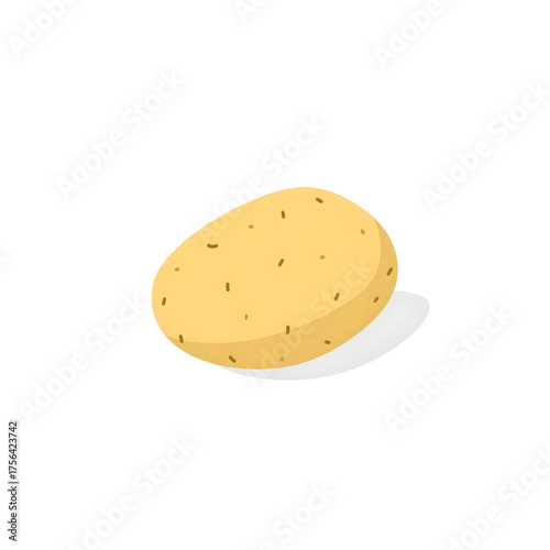 Potato Whole Brown Isolated Food Vegetable on Transparent Background