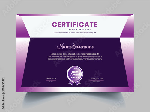 multicolor certificate design template