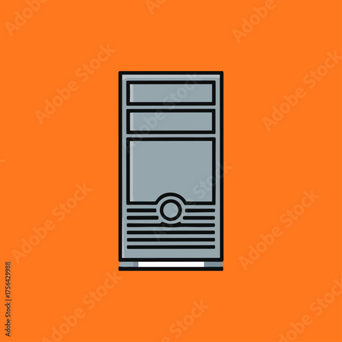 Network Server icon logo flat vector design