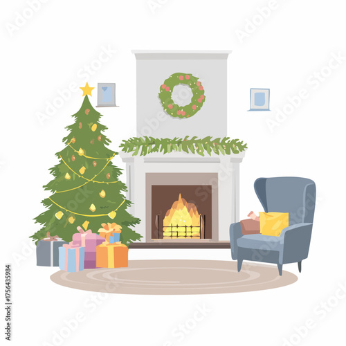 christmas tree with gifts