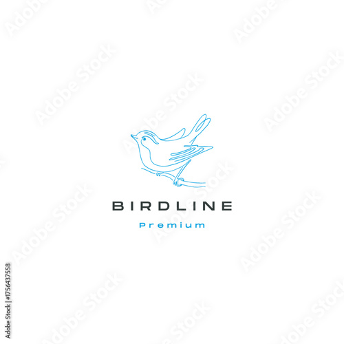 Elegant blue bird logo design representing freedom and nature, perfect for branding, startup or creative business with a minimalist, modern style