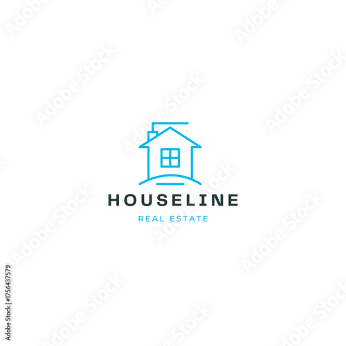 Stylish real estate logo with minimalist house design for modern property branding and marketing materials to elevate your business identity