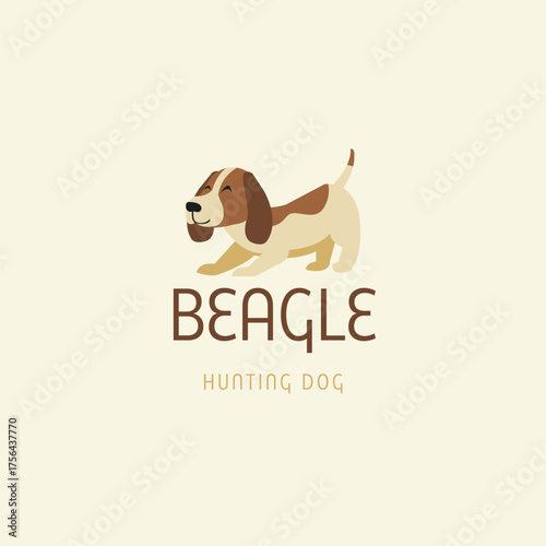 Adorable beagle puppy illustration ready to play - perfect for dog lovers, veterinary clinics, and pet supply stores seeking a charming, friendly feel
