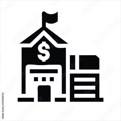 School Fees Payment Flat Vector Icon, Educational Tuition and Finance Symbol for Mobile Apps and Academic Websites.