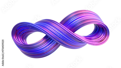 futuristic colorful shape 3d render isolated on white background png, ai generated