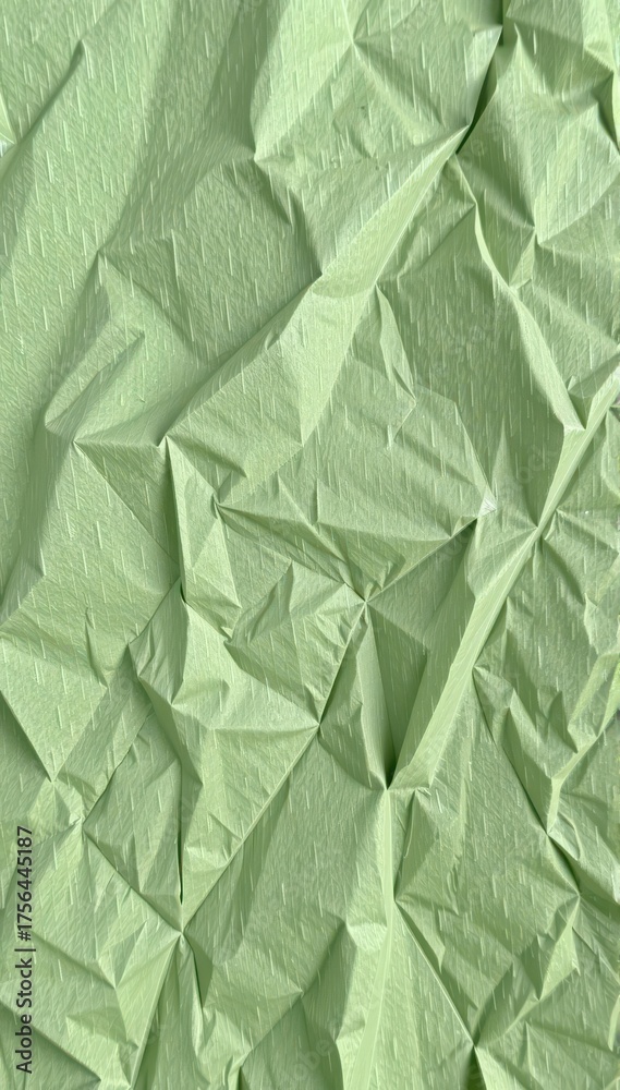 Obraz premium Subtle natural green recycled paper texture with visible fibers and a slightly rough surface, plant-based, background, organic paper