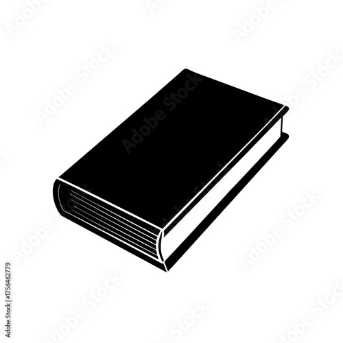 Closed blue hardcover book design vector illustration scalable graphic for design projects