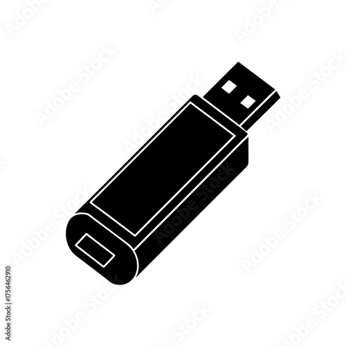 Blue usb flash drive vector icon scalable for digital data storage and technology concepts