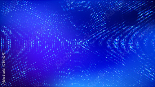 Innovative tech bg with bright square grid and scattered data