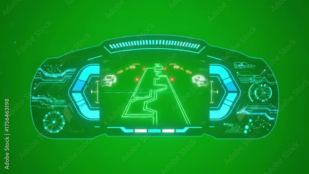 Advanced Driver Assistance with car hud reveal automotive ai detection ...