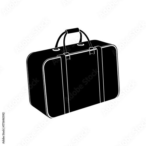 Brown vintage travel suitcase luggage vector illustration isolated clean design scalable graphic