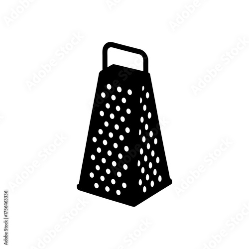 Golden cheese grater isolated vector illustration shiny kitchen utensil scalable eps graphic