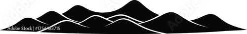 Silhouette of a mountain range, a simple and minimalist design