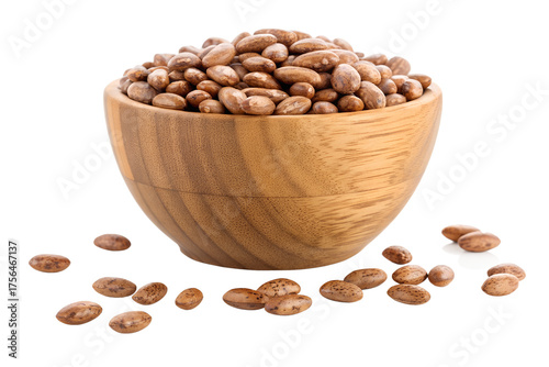  pinto beans isolated on transparent white background clipping path 