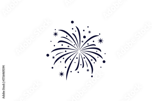 Vibrant fireworks display illustration for celebrations and events
