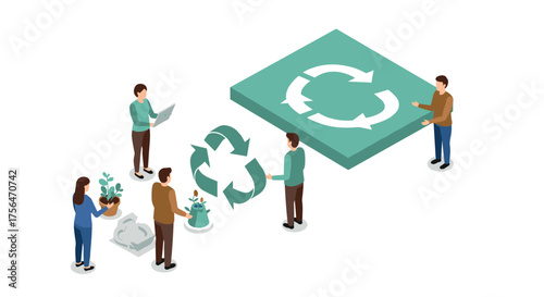 Isometric recycling collaboration and sustainability efforts