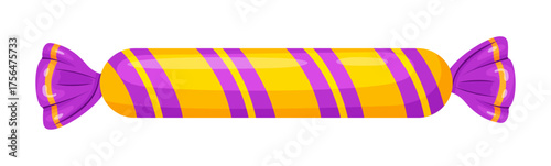 Candy in bright wrapping. flat vector style. festive decorative candy. Halloween, any celebration or holiday. Cute and sweet. Ideal for packaging, greeting cards, posters, stickers, decorations.