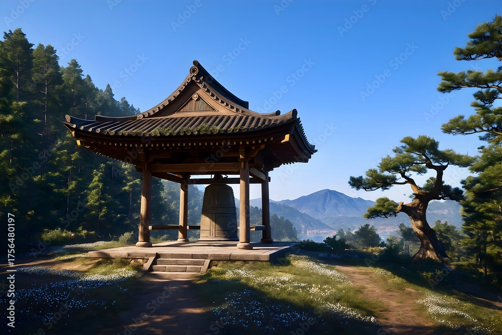 Obraz premium Echoes of the Mountain Bell