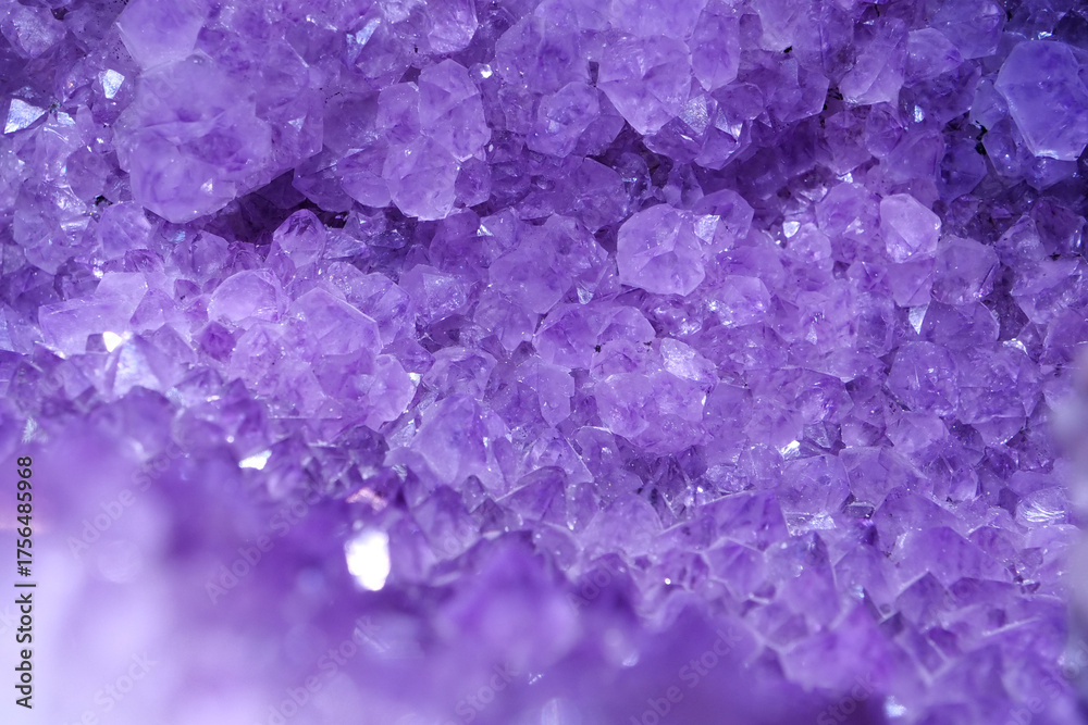 Naklejka premium Amethyst - mineral of quartz group. Stones and minerals, riches of Earth